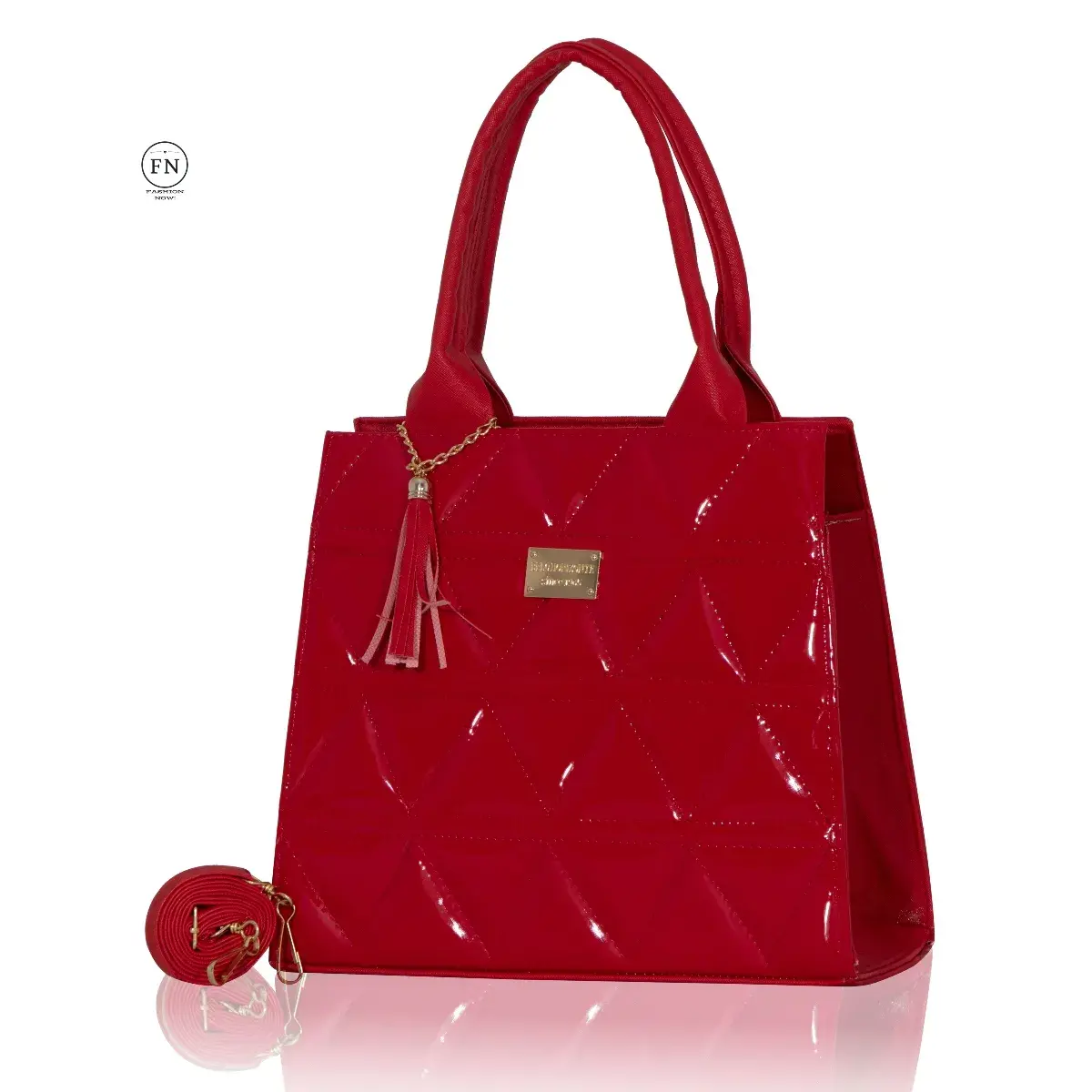 Bolsa ADRIANA – Sofisticación acolchada con acabado brillante - Imagen 4