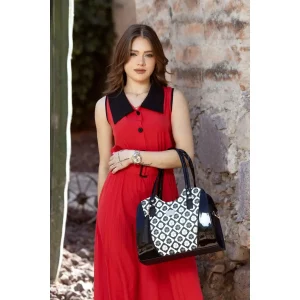 Fatima Bolsa Mexicana de Yute Bonita para Playa