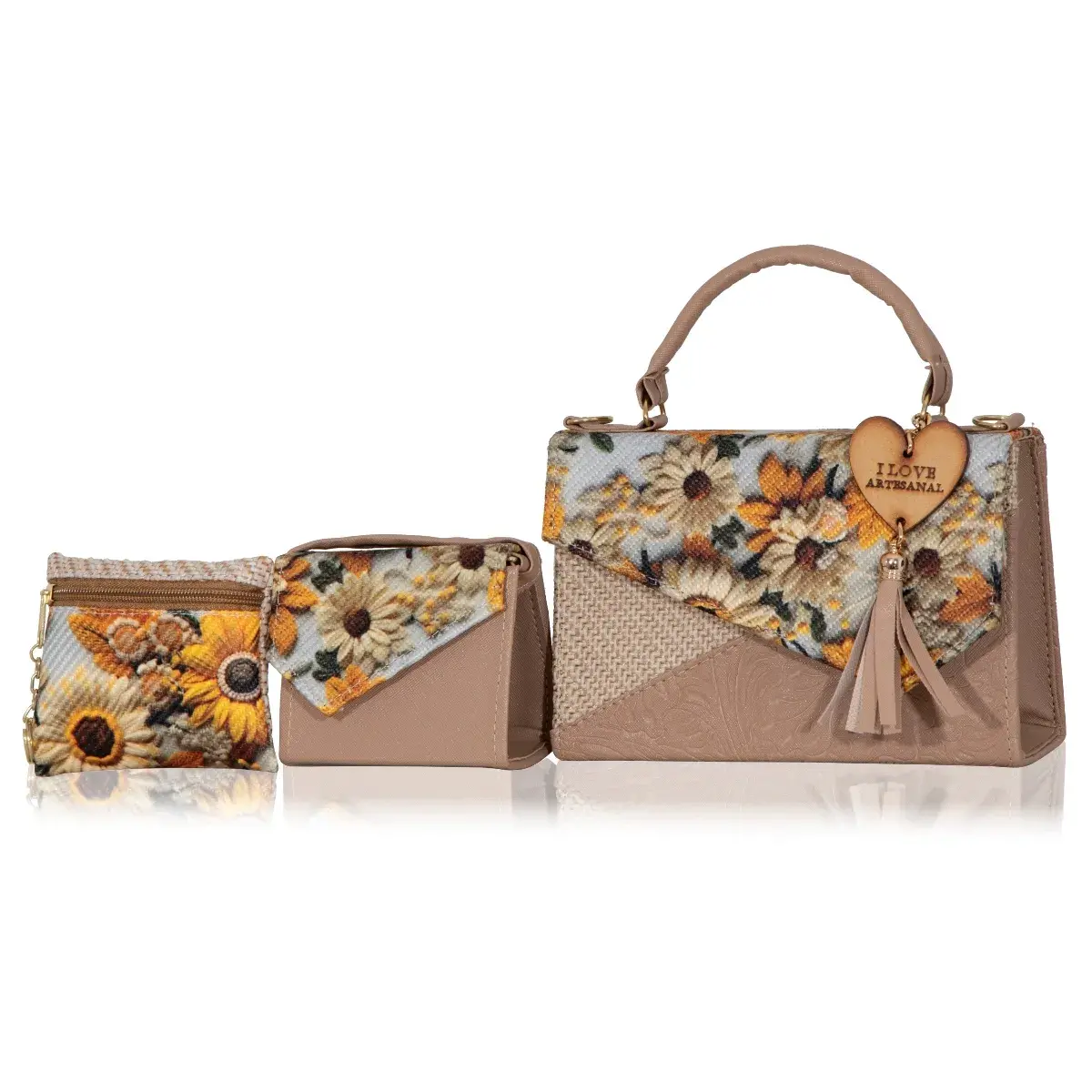 Set Crossbody de 3 piezas Artesanal Mexicana Penelope – Funcionalidad con Estilo 6 Set Crossbody de 3 piezas Artesanal Mexicana Penelope – Funcionalidad con Estilo - Imagen 6