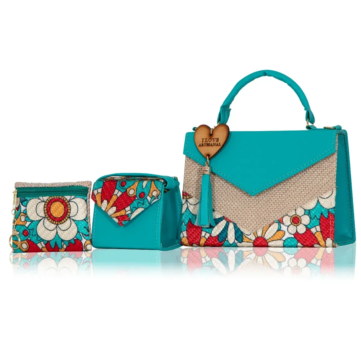 Set Crossbody de 3 piezas Artesanal Mexicana Romelia – El Detalle que Hace la Diferencia 2 Set Crossbody de 3 piezas Artesanal Mexicana Romelia – El Detalle que Hace la Diferencia - Imagen 2