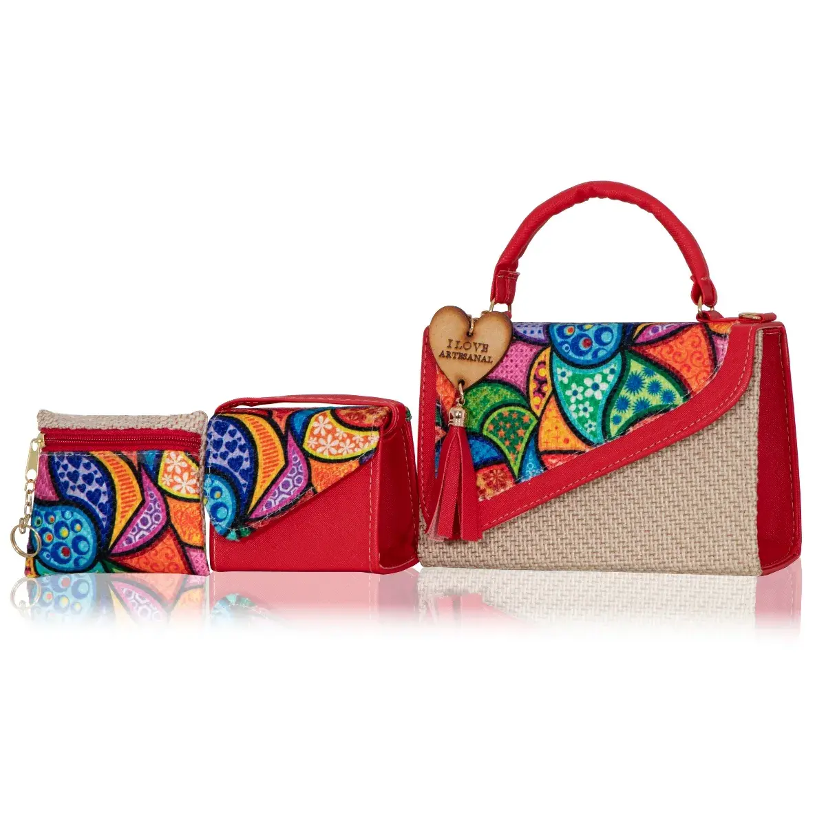 Set Crossbody de 3 piezas Artesanal Mexicana Ramira – Donde el Estilo se Vuelve Práctico 3 Set Crossbody de 3 piezas Artesanal Mexicana Ramira – Donde el Estilo se Vuelve Práctico - Imagen 3