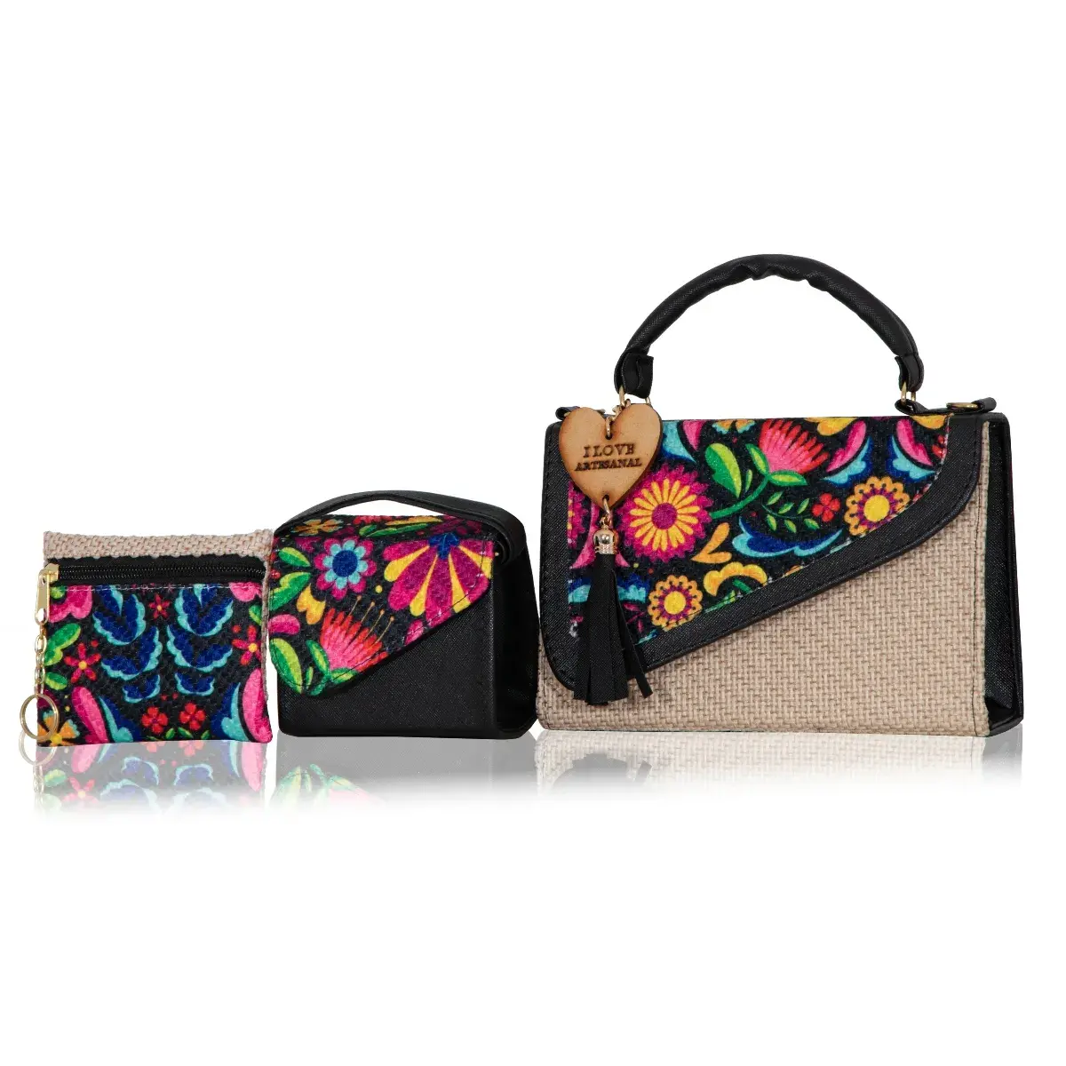 Set Crossbody de 3 piezas Artesanal Mexicana Ramira – Donde el Estilo se Vuelve Práctico 4 Set Crossbody de 3 piezas Artesanal Mexicana Ramira – Donde el Estilo se Vuelve Práctico - Imagen 4