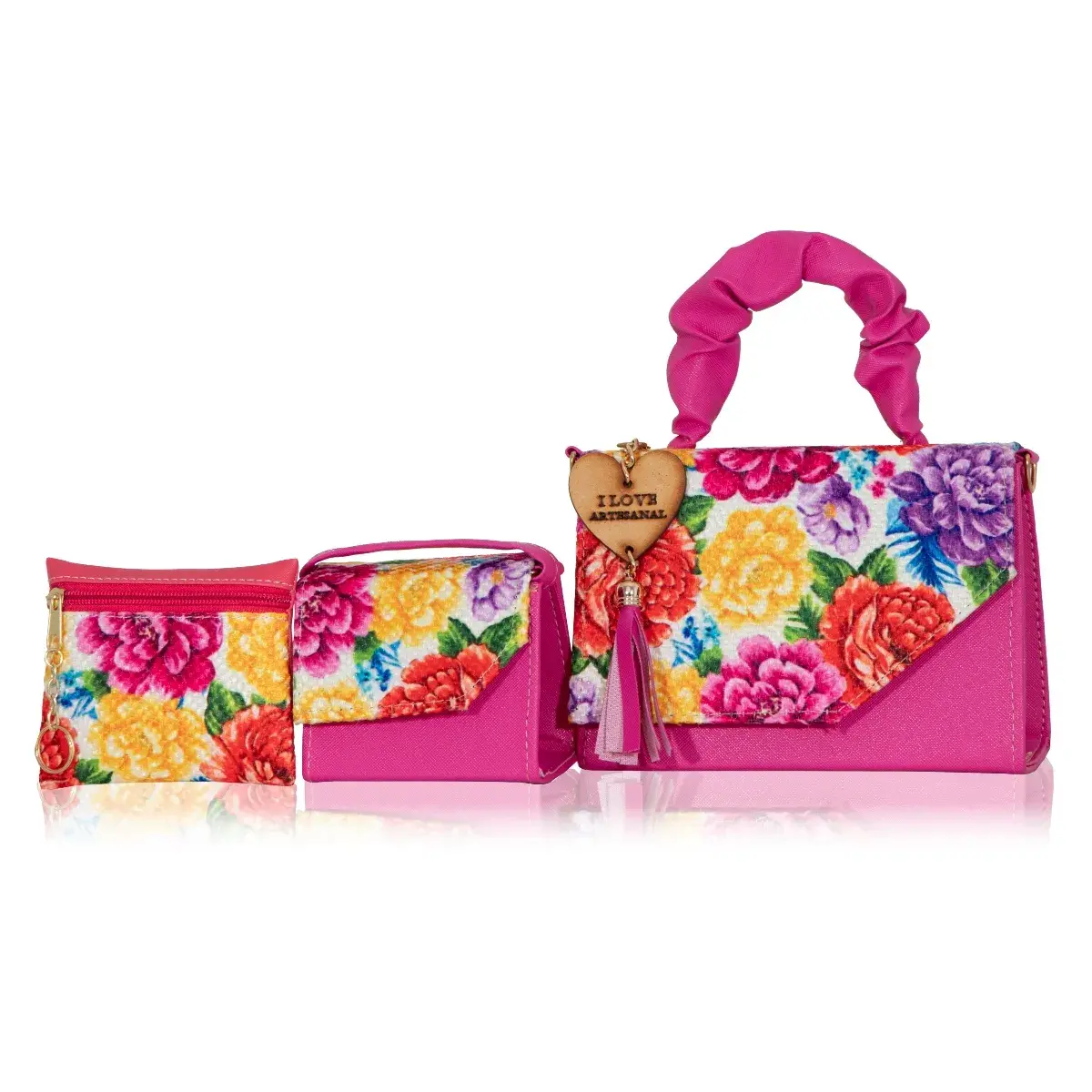 Set Crossbody de 3 piezas Artesanal Mexicana Renata – Diseñada para Brillar a Diario 6 Set Crossbody de 3 piezas Artesanal Mexicana Renata – Diseñada para Brillar a Diario - Imagen 6