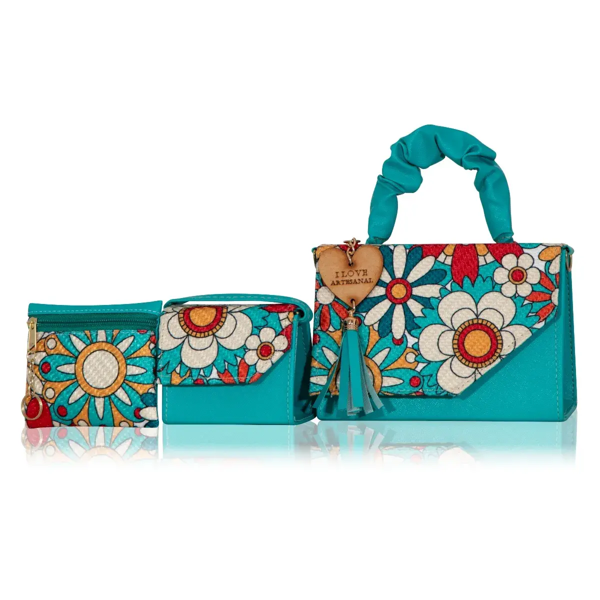 Set Crossbody de 3 piezas Artesanal Mexicana Renata – Diseñada para Brillar a Diario 5 Set Crossbody de 3 piezas Artesanal Mexicana Renata – Diseñada para Brillar a Diario - Imagen 5